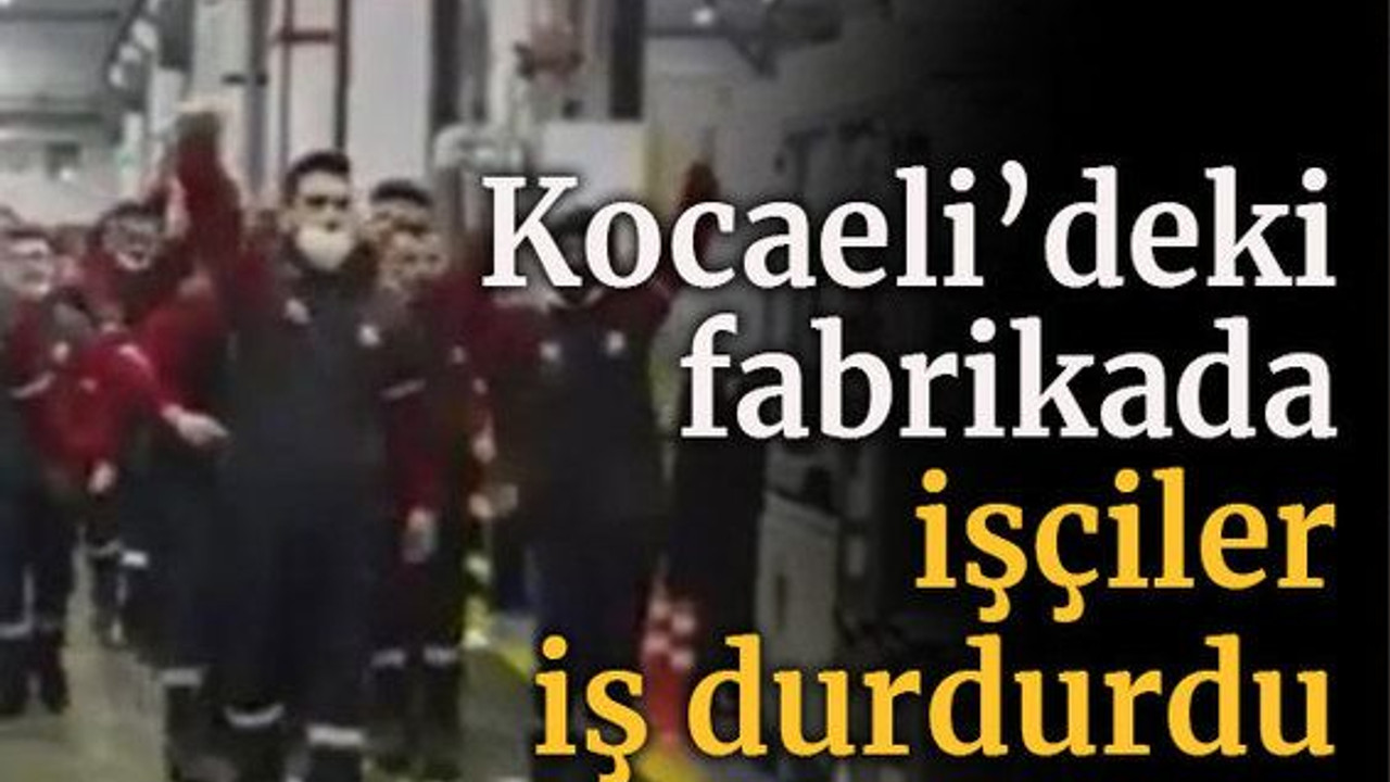 Kocaeli’deki fabrikada işçiler iş durdurdu